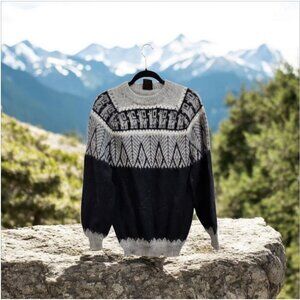 Alpaca jumper for Women Peruvian alpaca sweater knitted jumper warm winterSize M